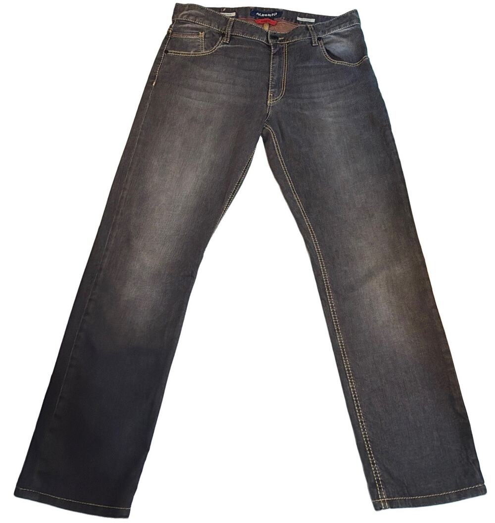 Alberto Men's Stone Denim Modern Fit Straight Leg Jeans Size 33/32 NWOT